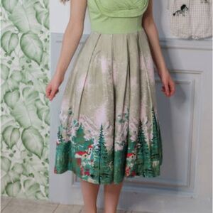 Vintage-inspired Swiss Alps Edelweiss Dress